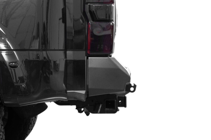 Ford Super Duty F-350 Bumper - Rear - Addictive Desert Designs - Stealth Fighter - Hammer Black with Satin Black Panels - `23-`26